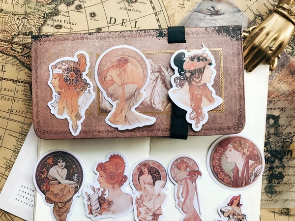 19 шт./пакет винтажная Европейская богиня Наклейка Набор для скрапбукинга альбом