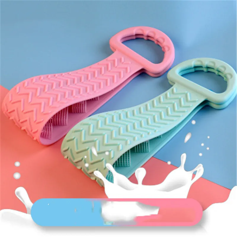 

Magic Silicone Brushes Bath Towels Rubbing Back Mud Peeling Body Massage Shower Extended Scrubber Skin Clean Brushes Bathroom