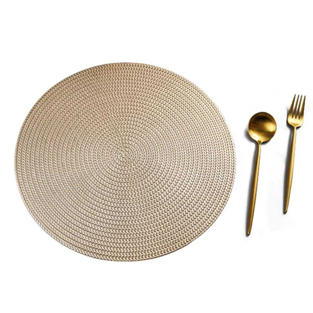 4 Styles 38cm Hotel Restaurant Round PVC Placemat Cocktail napkin Napkin Nordic Anti-scalding Insulation Table Mat Steak Pad