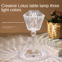 crystal diamond table lamp led touch living room bedroom decoration dining table night light creative personality ambience lamp
