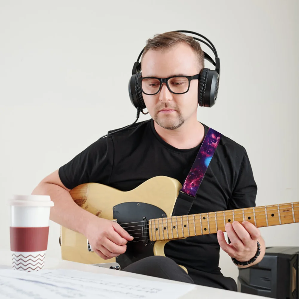 

Adjustable Guitar Strap Durable Musical Instrument Parts Belt Accessories