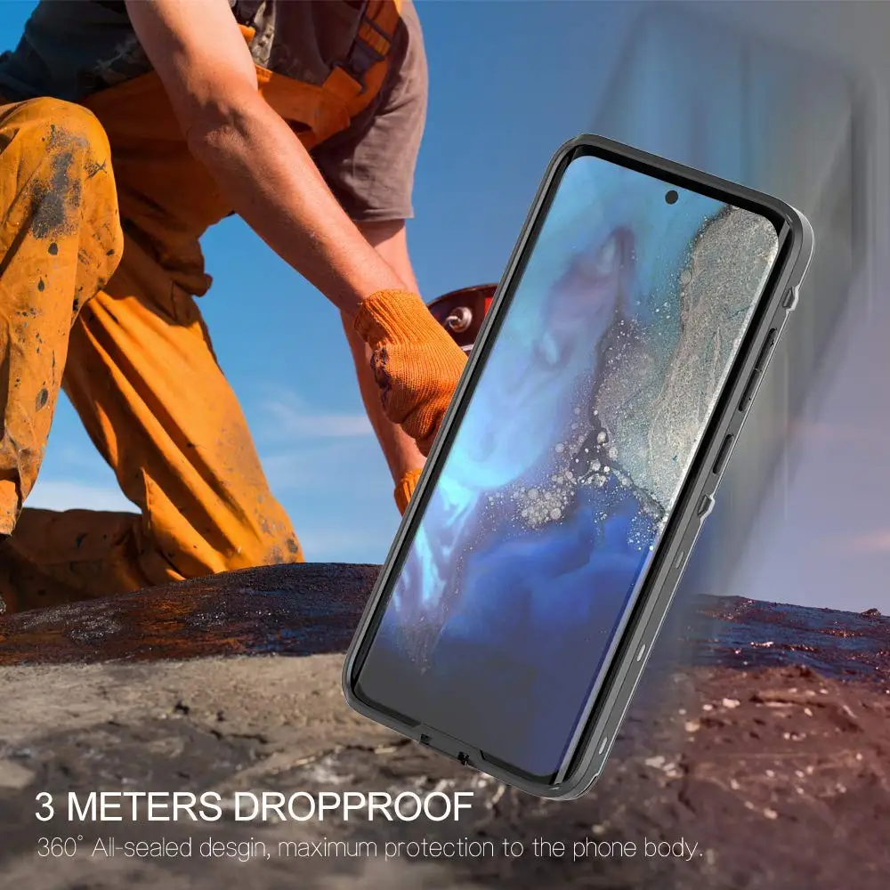 Waterproof Full Protect Diving Shockproof Phone Case for Samsung Galaxy S20 Ultra Plus TPU + PC Cover IP68 Water Proof | Мобильные