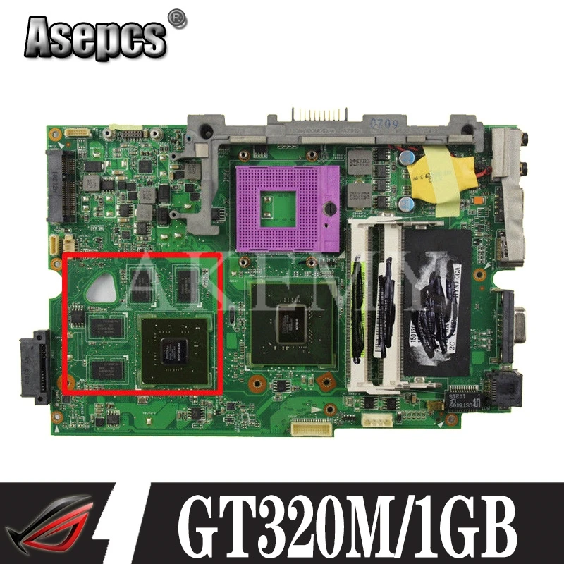 15 6 дюйма посвященный K50ID материнская плата для ноутбука asus X5DI K50IE gT320M/1 ГБ GPU