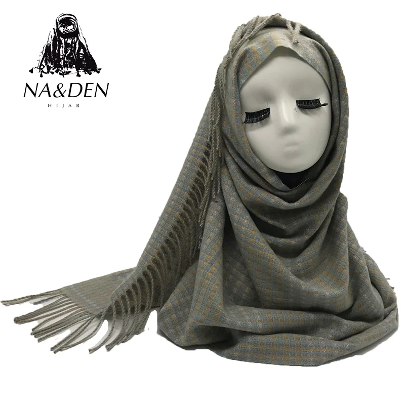 1 шт. новые зимние клетчатые шарфы из вискозы с кисточками высококачественный