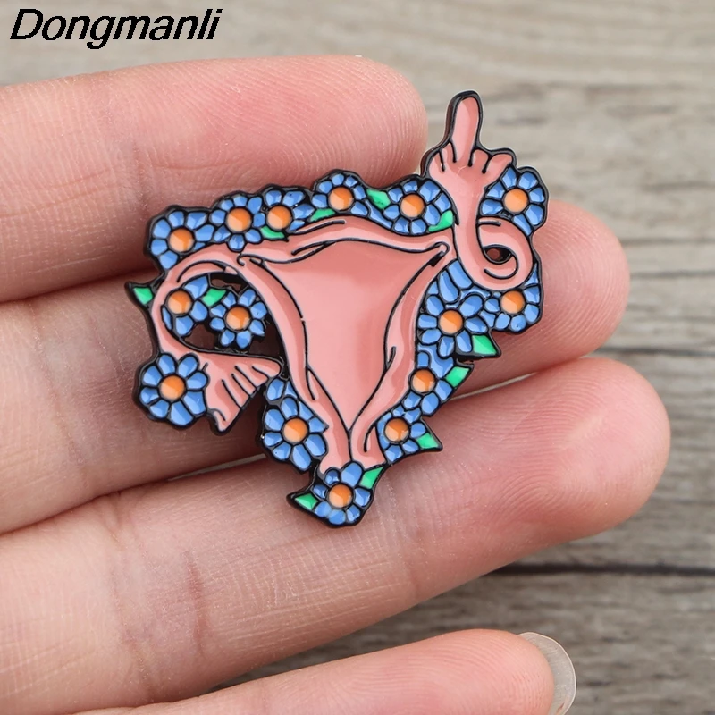 

K1010 Uterus Feminist Brooch Metal Enamel Pins and Brooches for Lapel Pin Backpack Bags Badge Collar jewelry