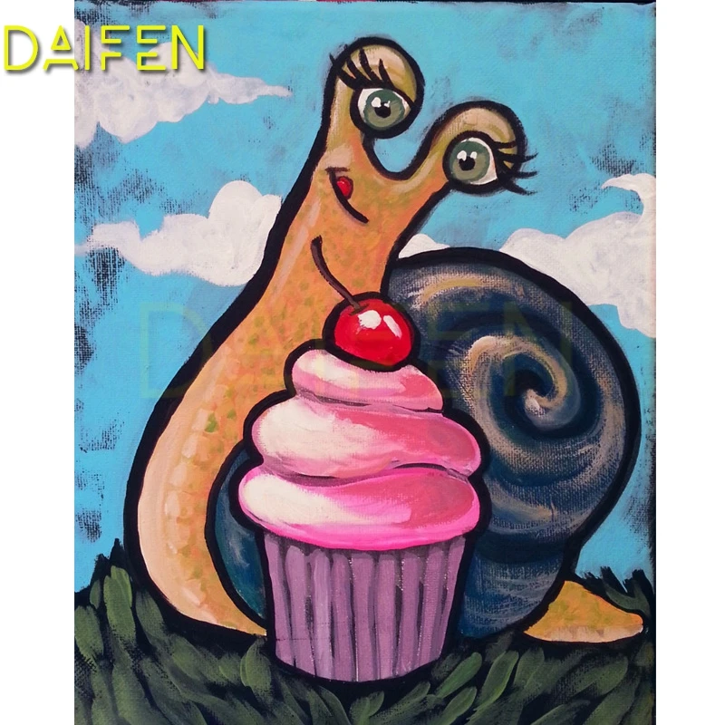 Алмазная 3D Мозаика сделай сам картина из квадратных страз с улиткой вышивка