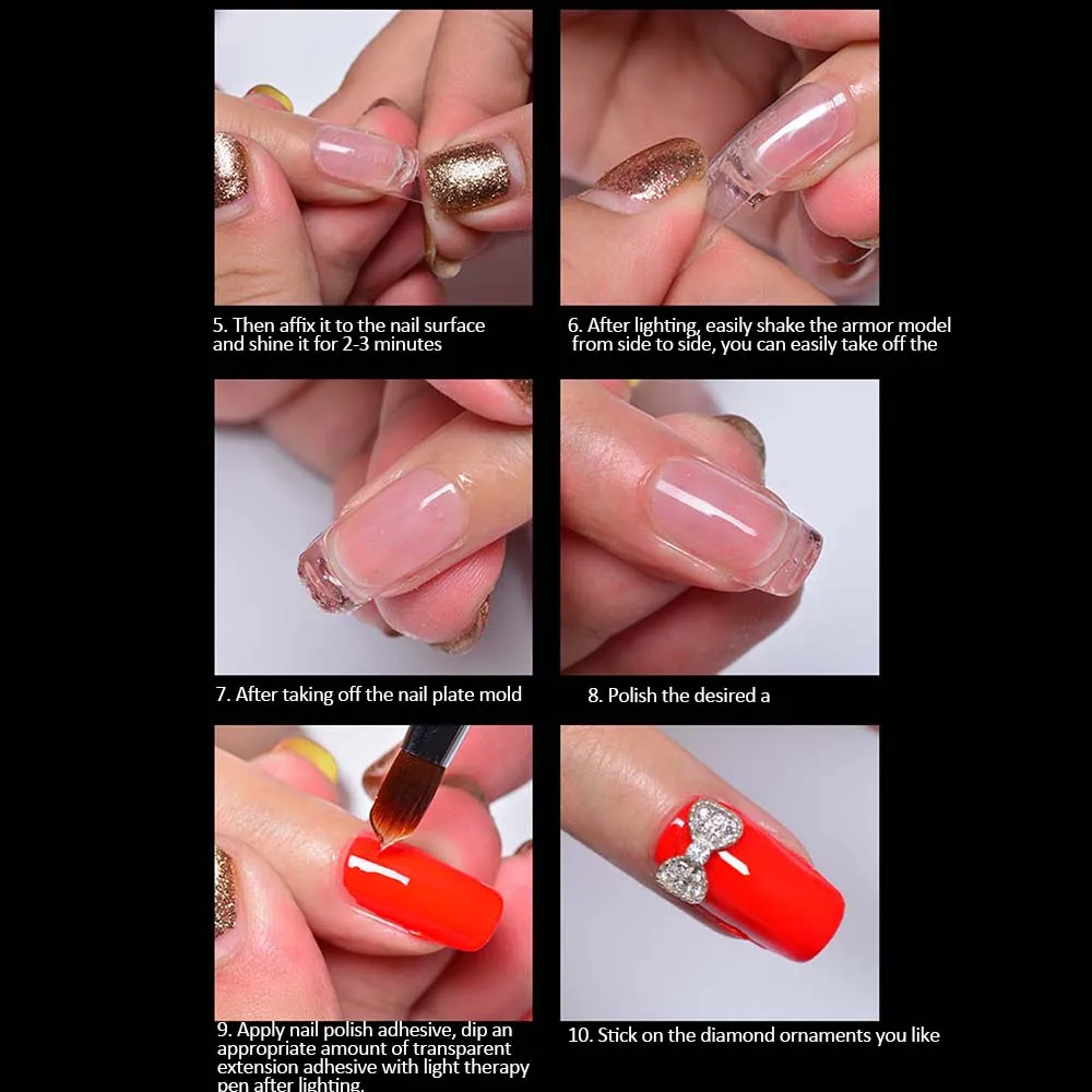 7 шт. набор для наращивания ногтей 8 мл 6 цветов гель накладные ногти 1 мини сушилка