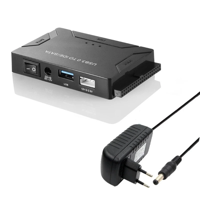 

USB3.0 Hard Drive Adapter Three-Purpose USB3.0 to SATA/IDE Easy Drive Cable Multi-function EU/US/UK Standard