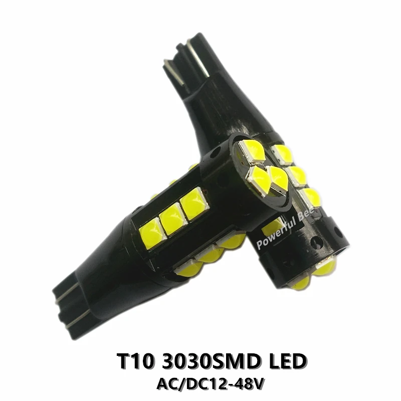 2 шт. светодиодные лампы для габаритных огней T10 3030SMD 15 Вт|Сигнальная лампа| |