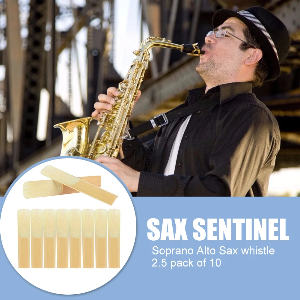 Alto Saxophone Reeds Strength 2.5 E-flat Sax Instrument Reed Lightweight Portable Music Elements for Beginners | Спорт и развлечения