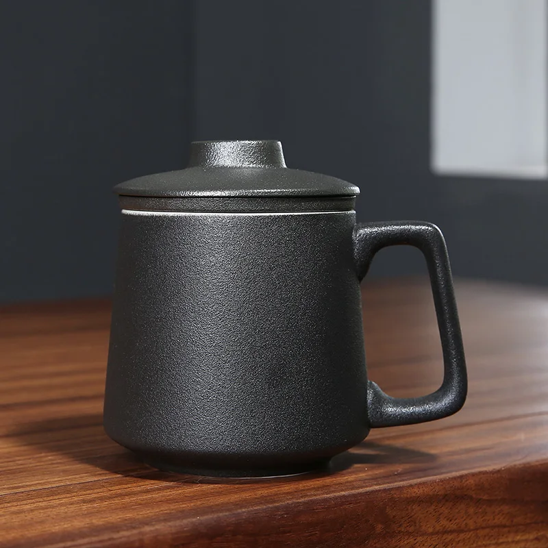 Керамическая чашка для воды с крышкой лайнер фильтр бытовой большой вместимости