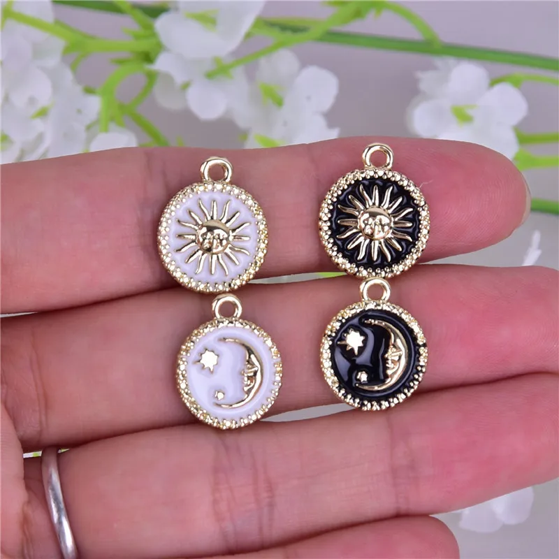 10 Соединенных металлических Подвесок в виде Солнца и Луны для изготовления