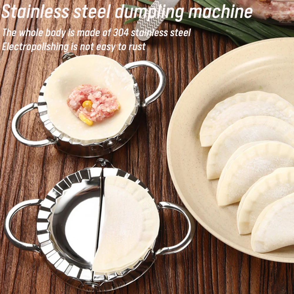

7.5cm+8.5cm+9.5cm New Dumpling Mold Set Stainless Steel Dough Press Knife Tool Set Wonton Knife Kitchen Gadgets Cocina Cozinha