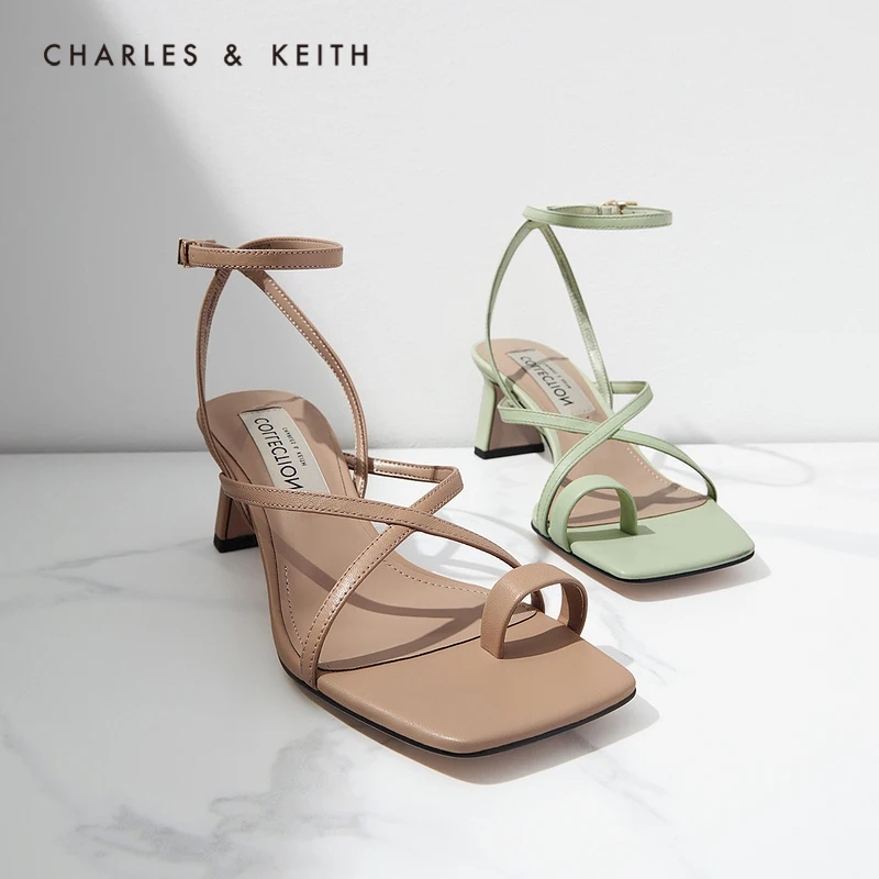 

CHARLES＆KEITH New Arrival for Summer 2021 SL1-60280376 Ladies cross strap high heel sandals