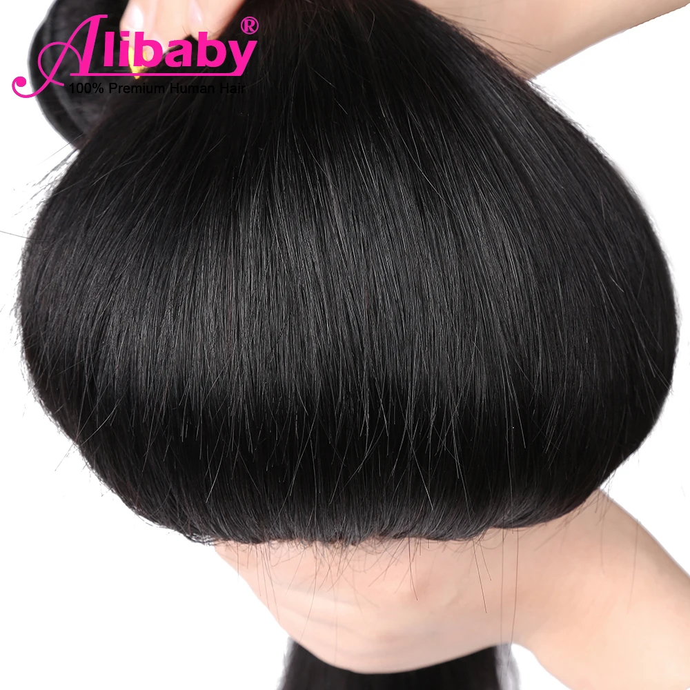 Alibaby бразильские прямые волосы 3 пряди Remy человеческие для наращивания с 4*4