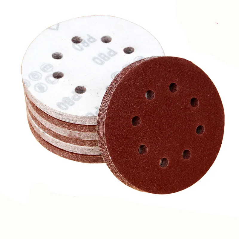 

20pcs 5 Inch 125mm Round Sandpaper Eight Hole Disk Sand Sheets Grit 40-800 Hook and Loop Sanding Disc Polish