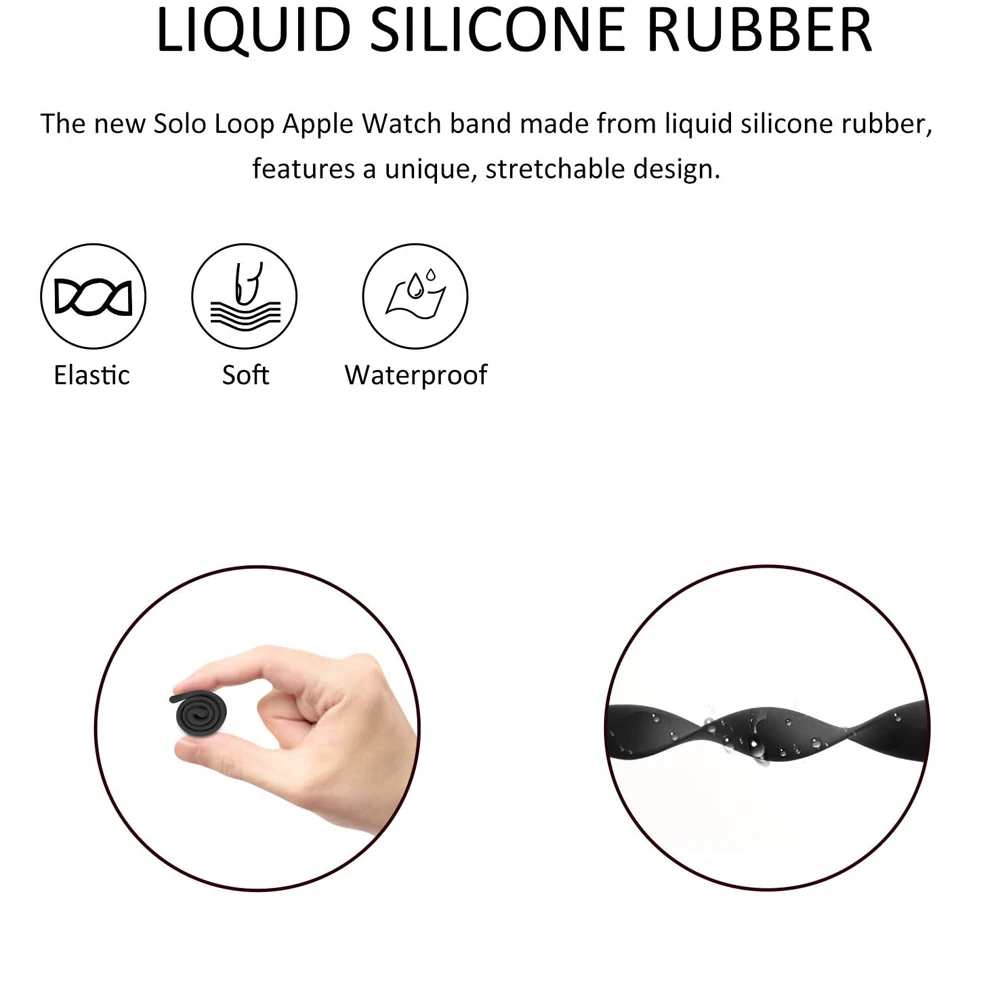 Solo Loop for apple watch band 44mm 40mm 42mm 38mm 45mm 41mm iwatch strap apple watch series 7/6/5/4/3/2/SE silicone bracelet