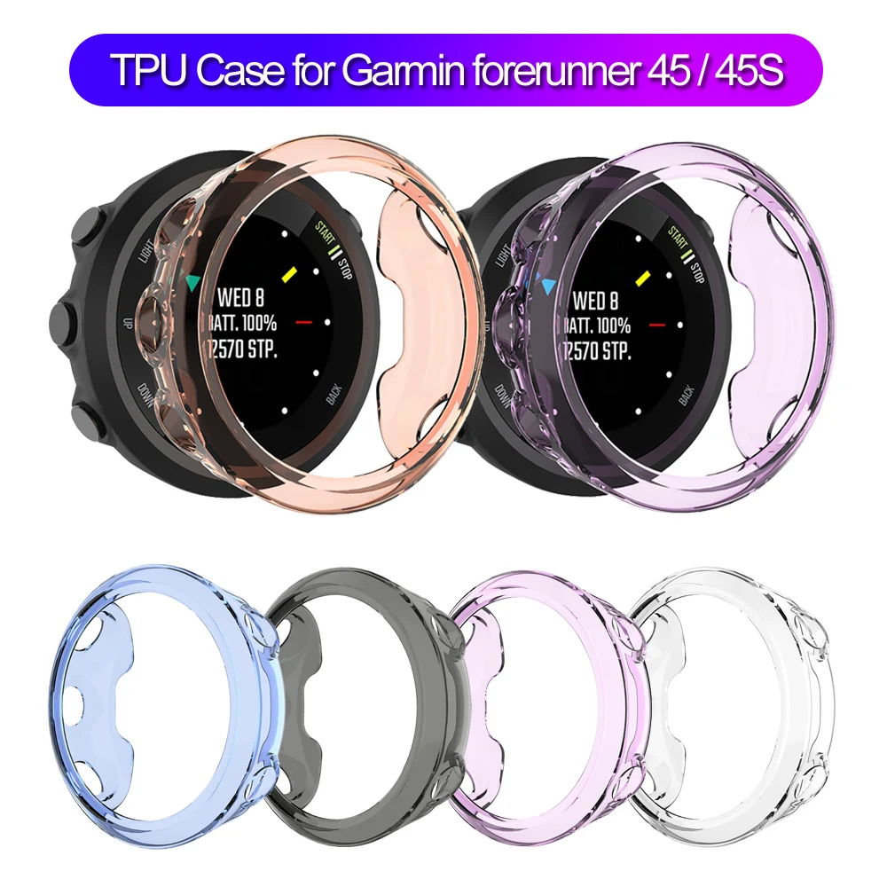 Прозрачный чехол из ТПУ Защитная пленка для часов Garmin Forerunner 45 45S смарт часы полная