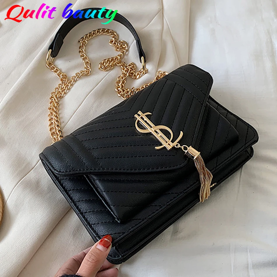 

New Fashion Chain Tassel Women's Hand Bag Luxury Handbags Women Bags Designer Evening Ladies Clutch Bag Small Shoulder Messenger