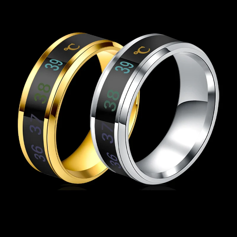 

Temperature Ring Titanium Steel Mood Emotion Feeling Intelligent Temperature Sensitive Rings for Women Men Waterproof Jewelry
