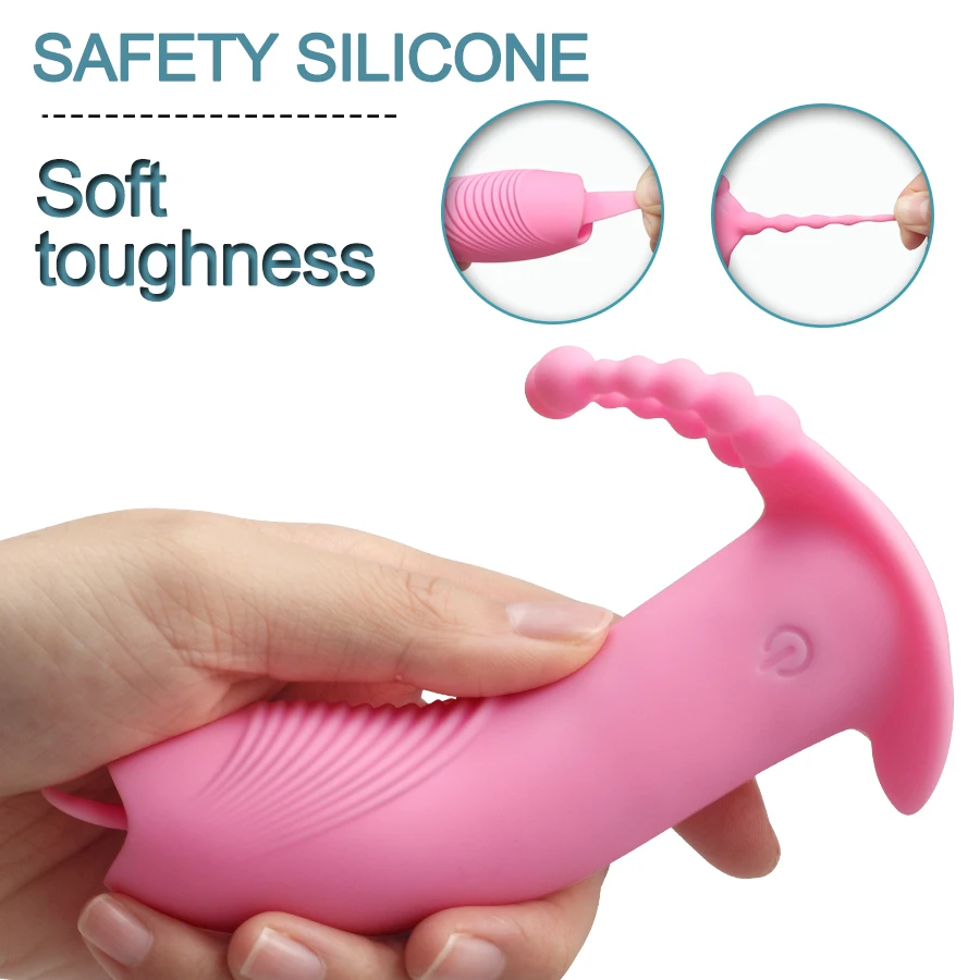 Носимых трусики для женщин вибратор в виде фаллоимитатора бабочка Беспроводной