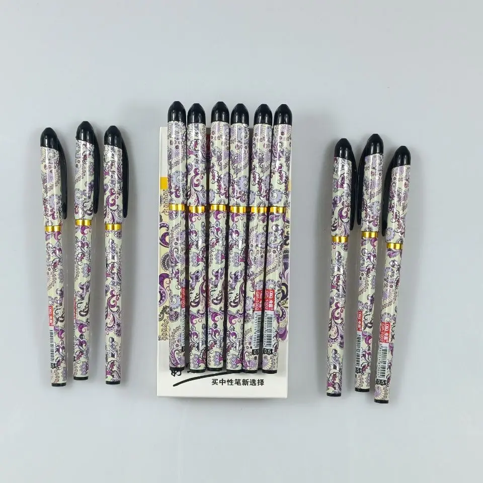 

12 шт., гелевые ручки с черными чернилами, 0,5 мм