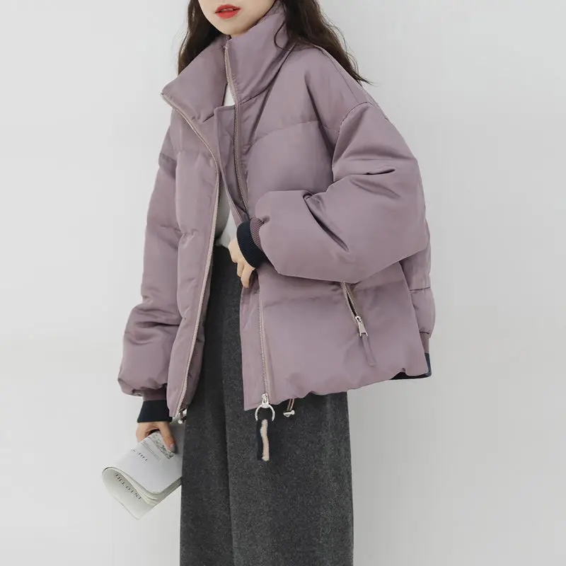 

Cotton Clothes Women's Winter New Quilted Jacket Harajuku Korean Bread Coat Explosion Style Thickening Trend Outerwear y1255