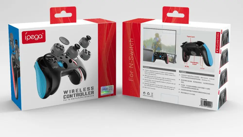 Беспроводной bluetooth геймпад для iPega PG-9139 джойстик игр NS Switch Pro Android ПК Win7 Win10 |