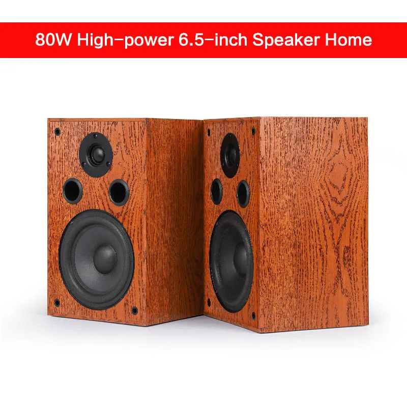 

80W 6.5 Inch High Power Speaker Home Theater High Fidelity Hifi Fever Passive Speaker Two-way Audio Bookshelf Front Speaker