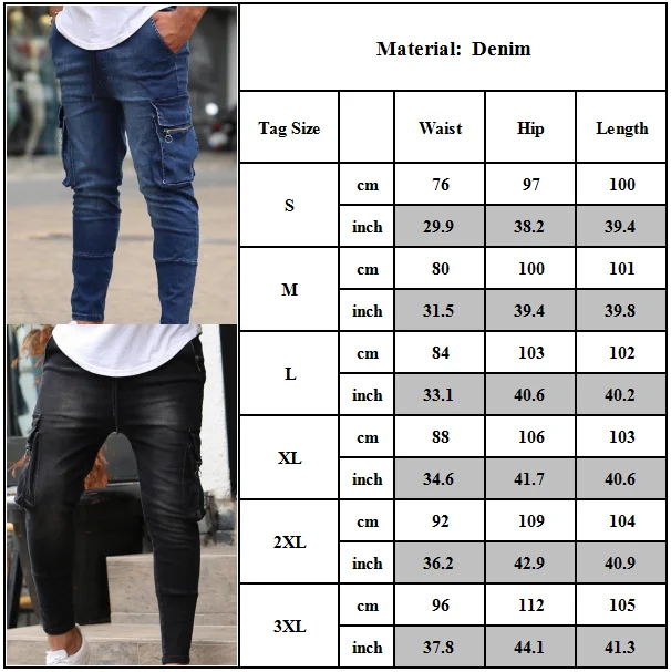 

New Style Mens Slim Fit Skinny Jeans Denim Pants Casual Fashion Winter Trousers Bottoms Universal Fashion