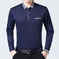 hot sales promotional cheap plain middle age casual polo shirts long sleeve t shirts