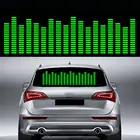 Зеленая искусственная эквалайзер автомобильный музыкальный Ритм светодиодные флэш-полоски светильник наклейка на заднее стекло аксессуары украшение