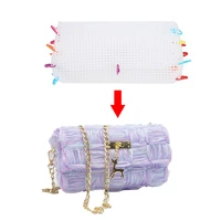 auxiliary knitting weaving plastic mesh sheet chenille gold velvet diy bag accessories easy knit helper diy handbag gift