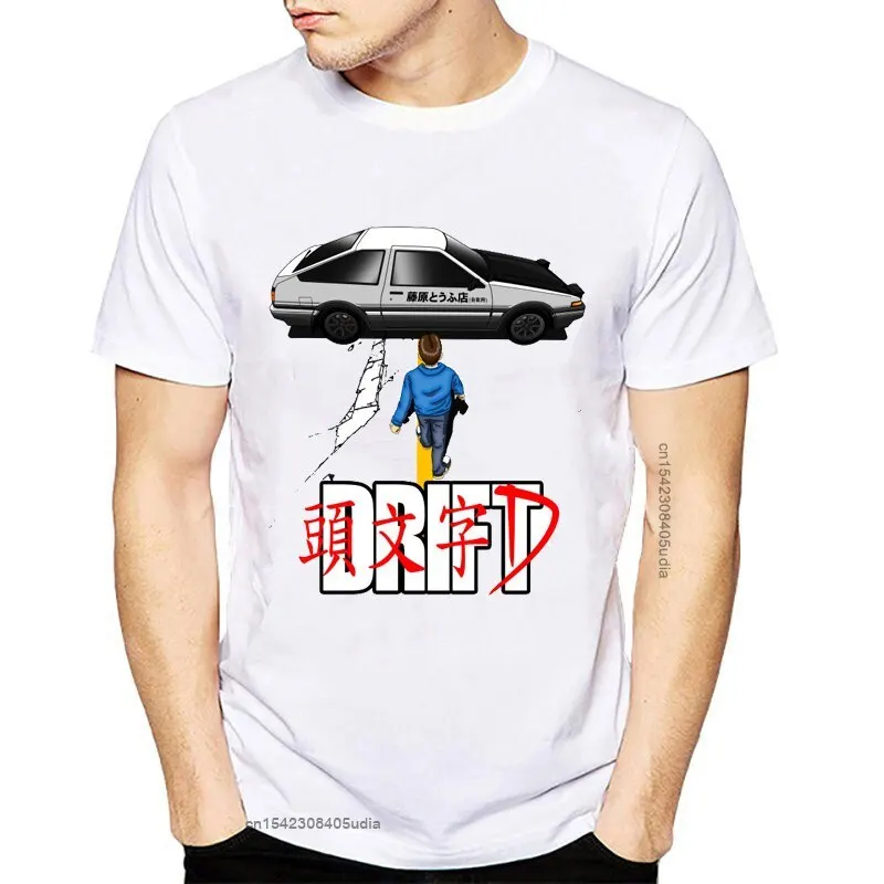 Футболка Ae86 Initial D Мужская Летняя свободная смешная рубашка для мужчин с рисунком