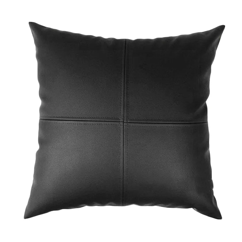 

45x45cm Throw Pillows Case Nordic Style Imitation Pu Leather Cushion Covers Home Sofa Living Room Car Decor Pillowcase