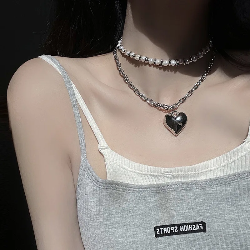 

Женское Двухслойное ожерелье с кулоном из пресноводного жемчуга