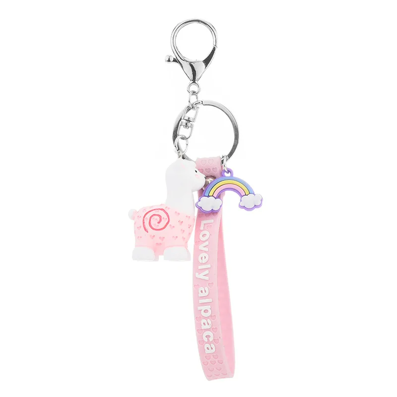 Мультяшная каучуковая Альпака брелок кулон креативная пара сумка милый