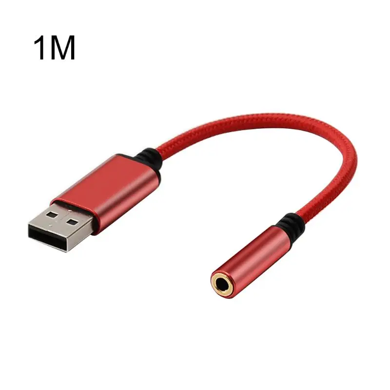 

0.2/1m 2In1 USB to 3.5mm Cable Computer Headphone Adapter for App-le Be-at P82A