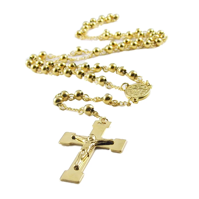 2 шт ожерелье из нержавеющей стали черный Девы Марии крест с Иисусом Христом