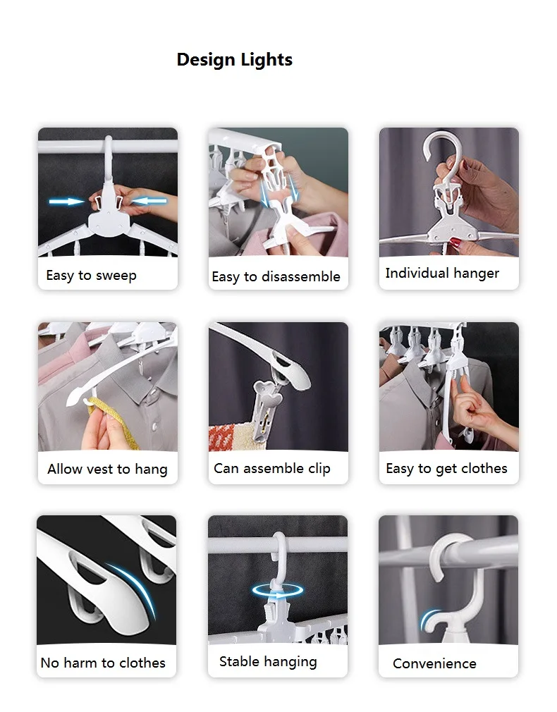 Вращающаяся вешалка для одежды Белый Органайзер сделай сам складной