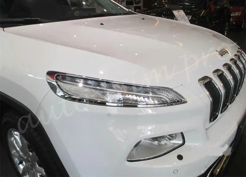 Хромированная накладка на переднюю лампу подходит для Jeep Cherokee KL 2014 2015 2016 2017