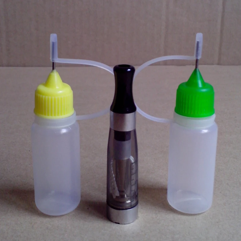 

Wholesale 50pcs/lot Needle Bottle PE 10ML Plastic Dropper Bottles With Screw Metal Needle Cap Free Shipping