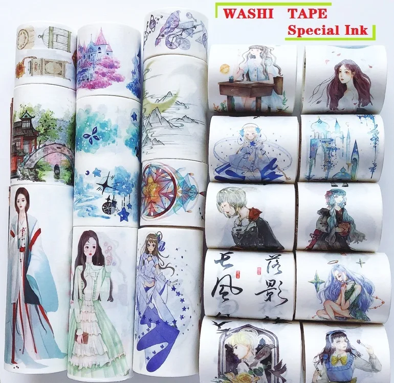 

25 Designs Washi Tape Special Ink Planner Scrapbook Girls Japanese Decor Adhesive DIY Masking Paper Label Stickers Diary Gift
