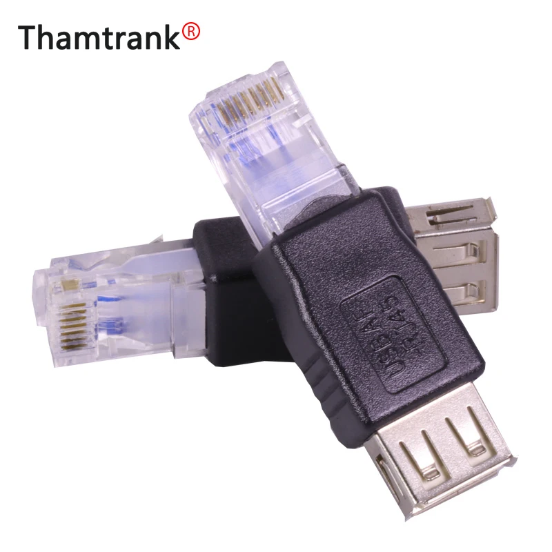 100 шт./5 пар кристаллическая головка RJ45 штекер USB 2 0 Женский адаптер разъем для