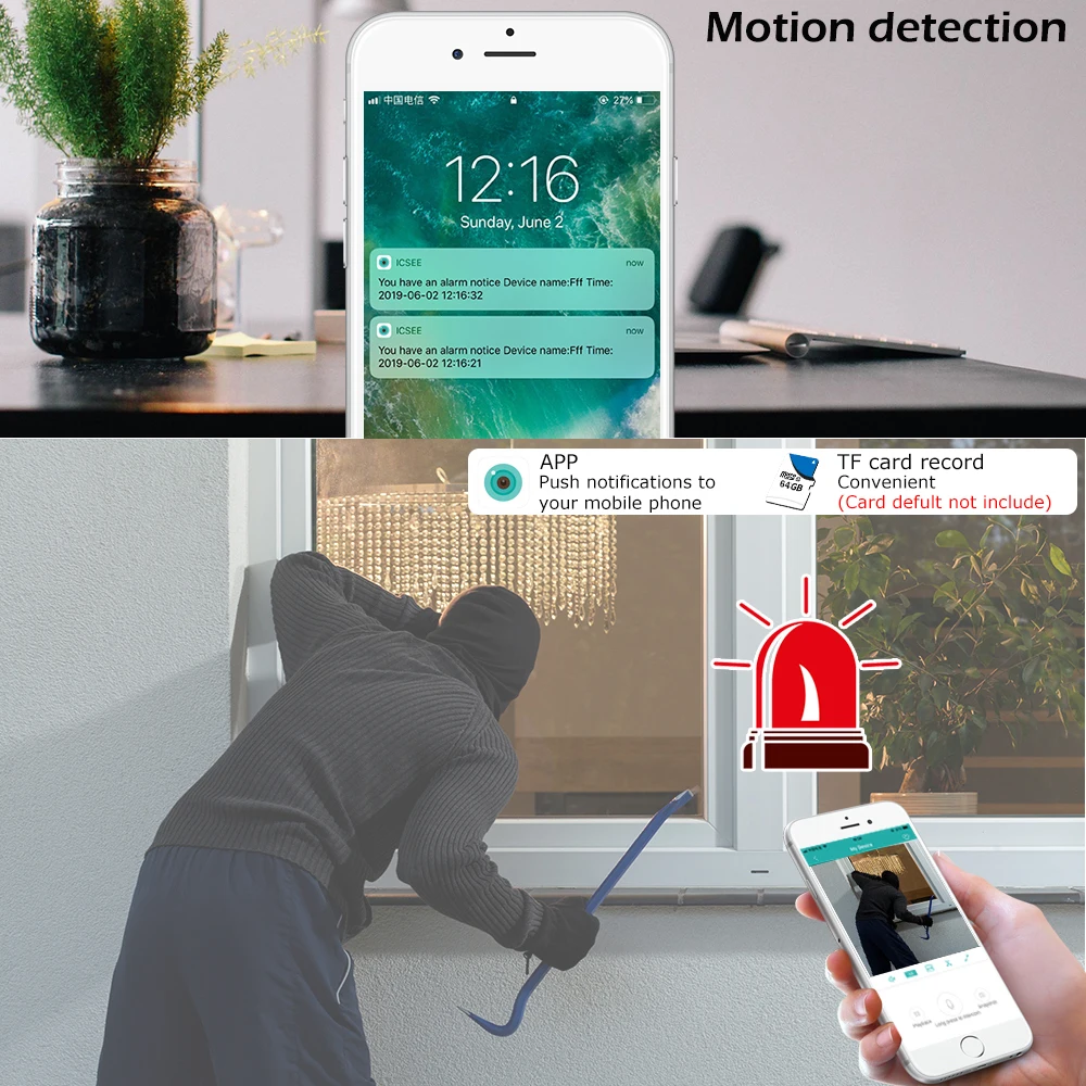 USAFEQLO HD 5 Мп цилиндрическая IP камера безопасности Wi Fi Сетевая Беспроводная
