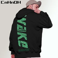 cnhnoh hip hop oversize hot selling fashion plus size hoodies mens tee loose hooded fallwinter couple clothes gf q132