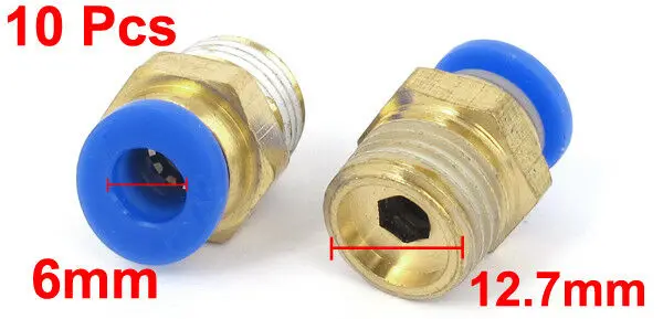 10 шт. PL6 02 1/4BSP до 6mm пневматический Прямые фитинги для быстрого подключения