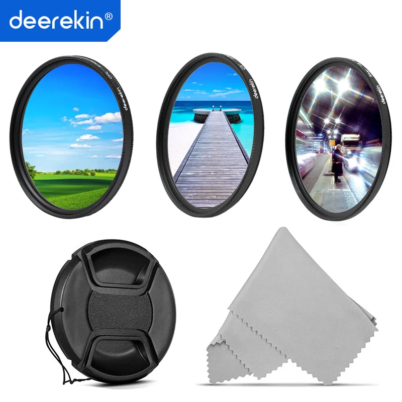 Набор фильтров объектива Deerekin 40 5 мм CPL + UV Star(6x) для цифровой камеры Sony A6400 A6000 Nikon