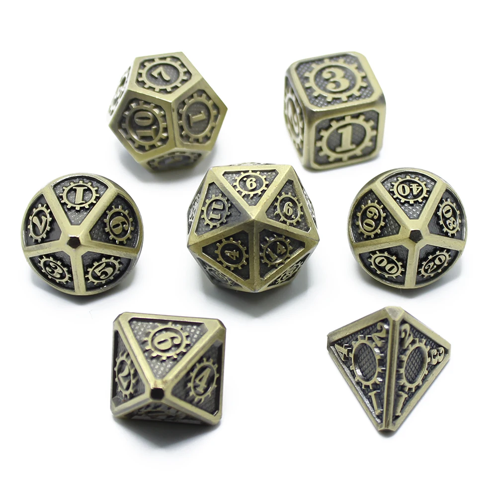 2019 DnD металлические кубики RPG MTG italiics с шрифтом включая кости разные цвета D4 D6 D8 D10