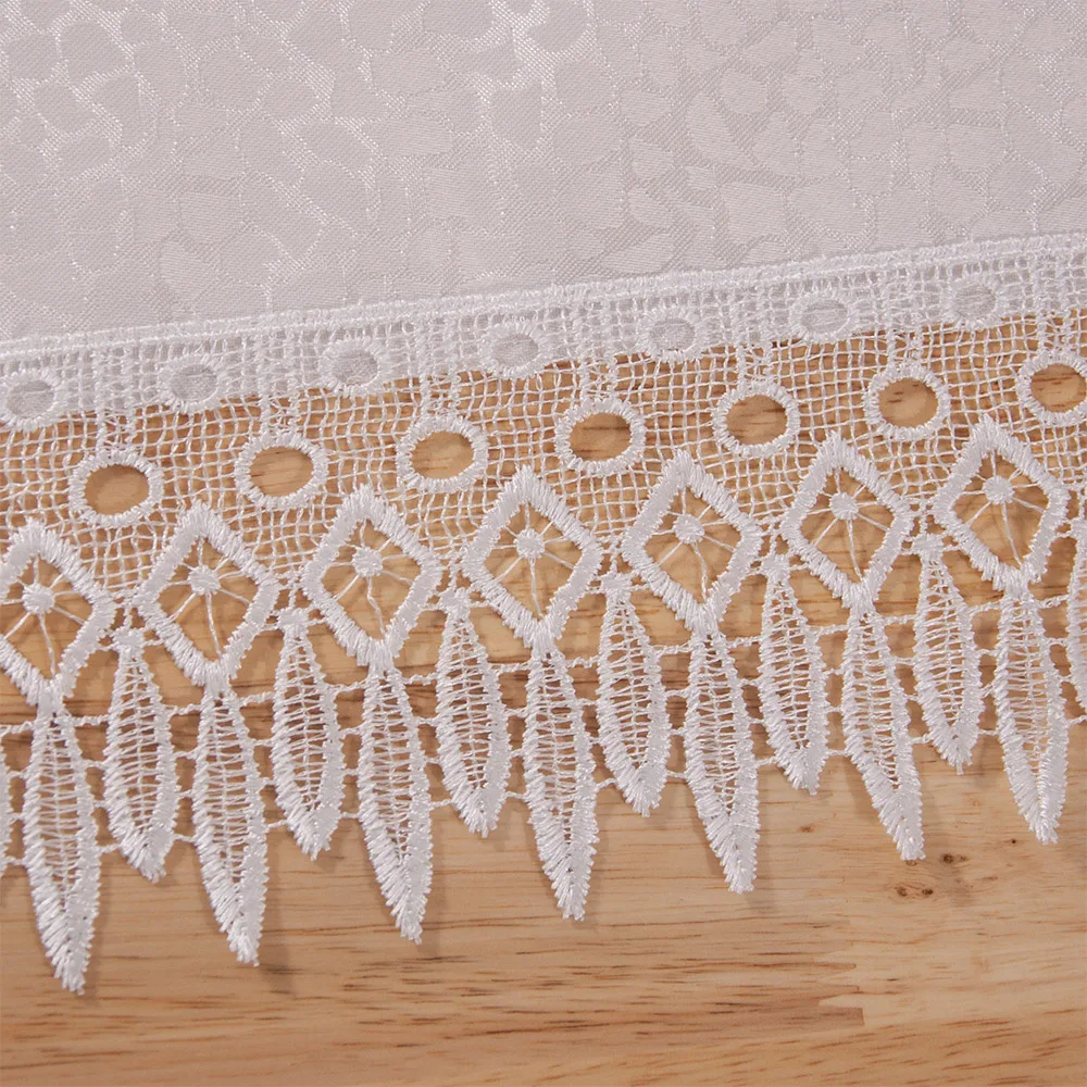 

White Color American Style Creative Hollow-Out Embroidered Wedding Table Runner For Xmas Home Decoration Cabinet Piano Cover